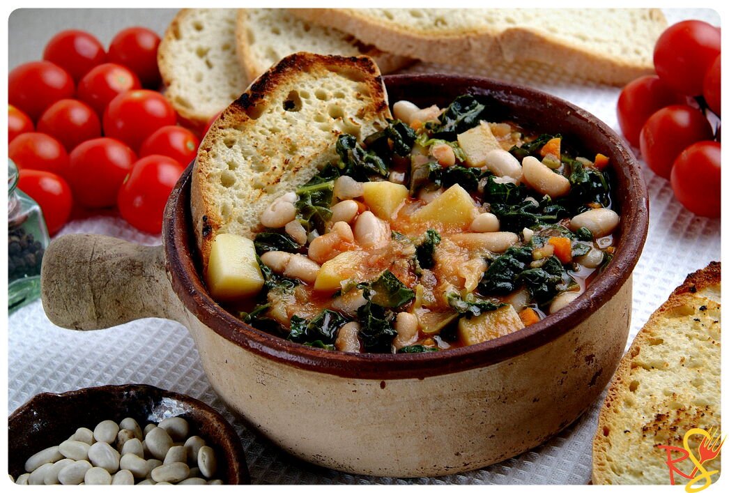 Italian Tuscan Soup of Black Cabbage