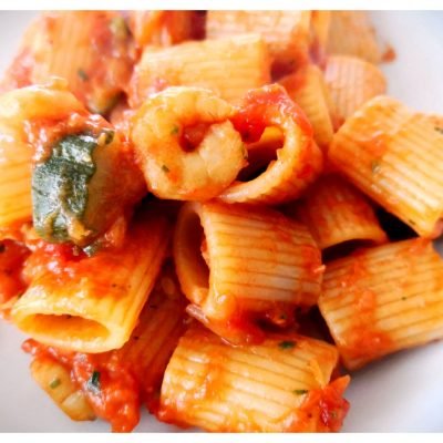 Recipes Selected - Pasta With Tomato, Ginger And Shrimp